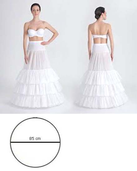 Underskirt with 3 hoops - WHITE (fehér)